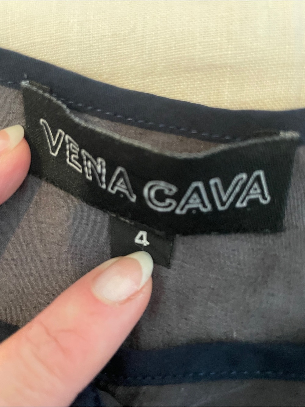 Vena Cava Navy, Mauve and Mustard Colorblock Sleeveless Tank - Picture 4 of 5
